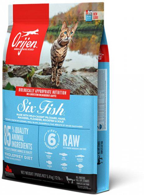 Корм сухой для кошек и котят Orijen Six Fish Cat 5,4 кг (24148609) - фото 2 Корм сухой для кошек и котят Orijen Six Fish Cat 5,4 кг (24148609) - фото 2