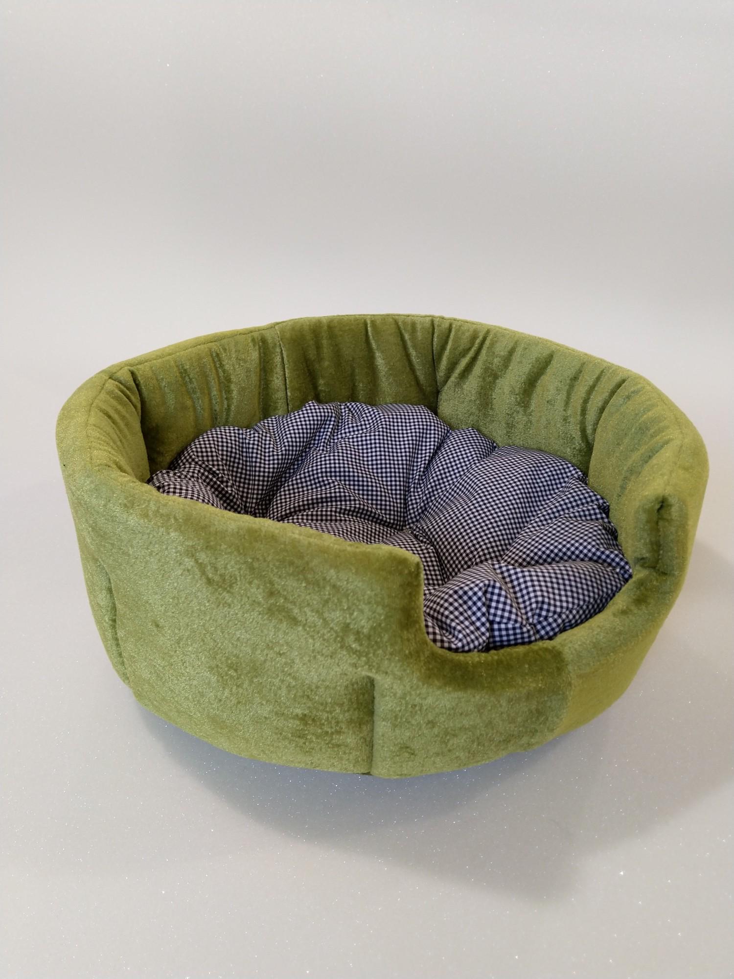 Лежанка для собак и кошек Luch home с подушкой 38х38х15 см Хаки (26890862) - фото 2 Лежанка для собак и кошек Luch home с подушкой 38х38х15 см Хаки (26890862) - фото 2