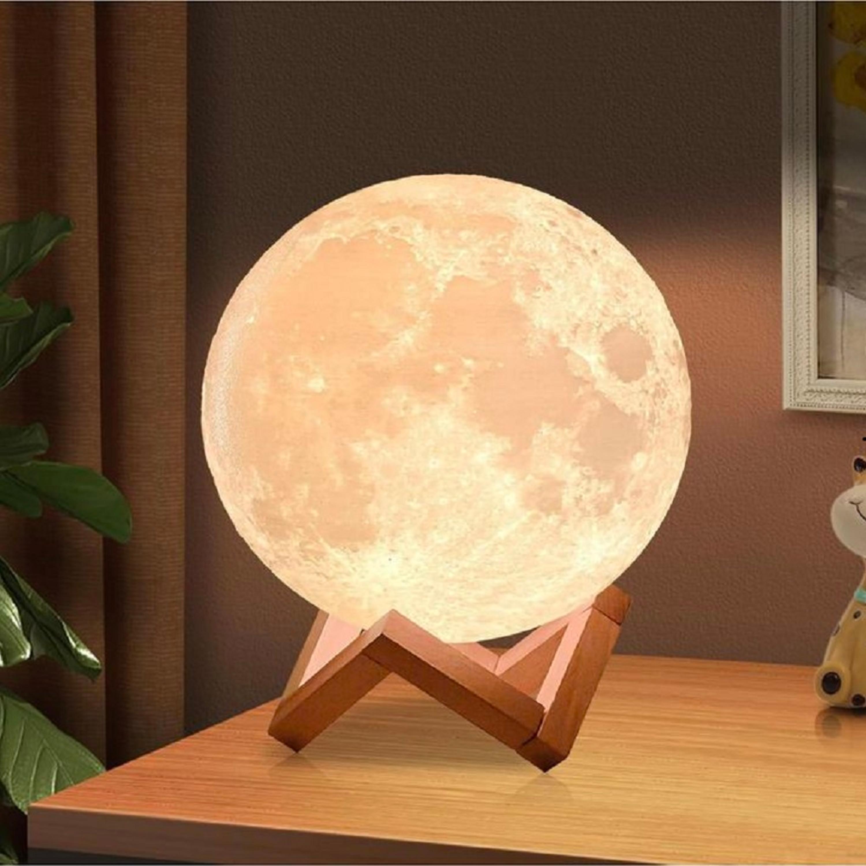 Нічник 3D Місяць 15 см Теплий білий (WLS-QX-YD2376-C)