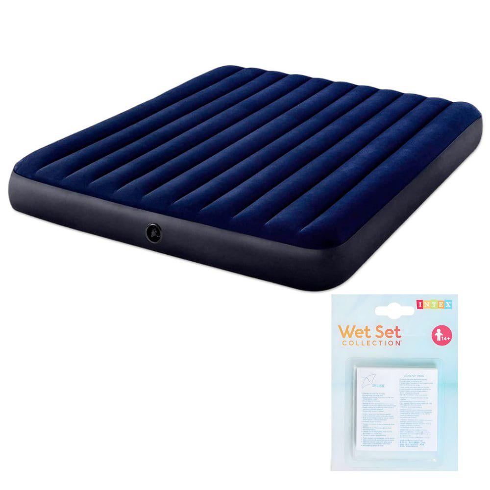 Надувний матрац двоспальний Intex 64755 з набором латок 6 шт. 203x183x25 см (2472511809) Надувний матрац двоспальний Intex 64755 з набором латок 6 шт. 203x183x25 см (2472511809)