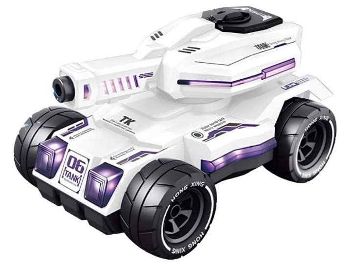 Танк на радиоуправлении 93211 свет/звуки/режим демонстрации/парогенератор/стреляющая орбизами/аккумулятор 3,7V пульт 2,4G (155598)