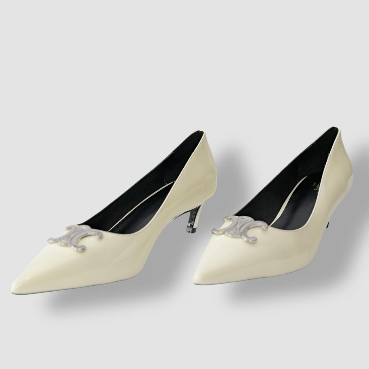 Туфлі жіночі повсякденні Celine шкіряні р. 38 Білий (2797308394)