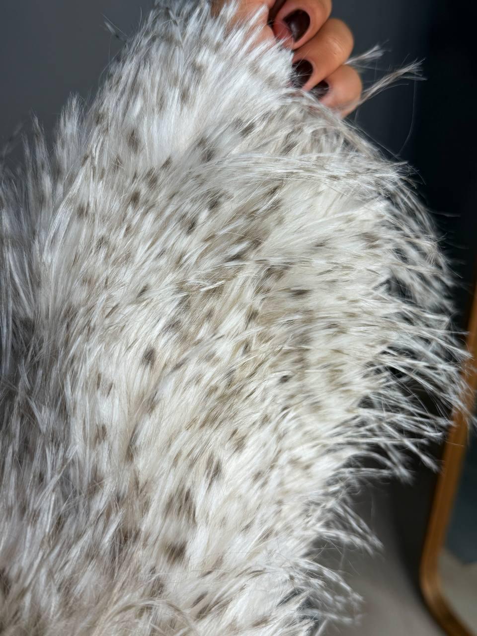 Шуба женская Fancy Matinee 111 искусственный мех перо короткая L Бежевый (4839) - фото 3 Шуба женская Fancy Matinee 111 искусственный мех перо короткая L Бежевый (4839) - фото 3