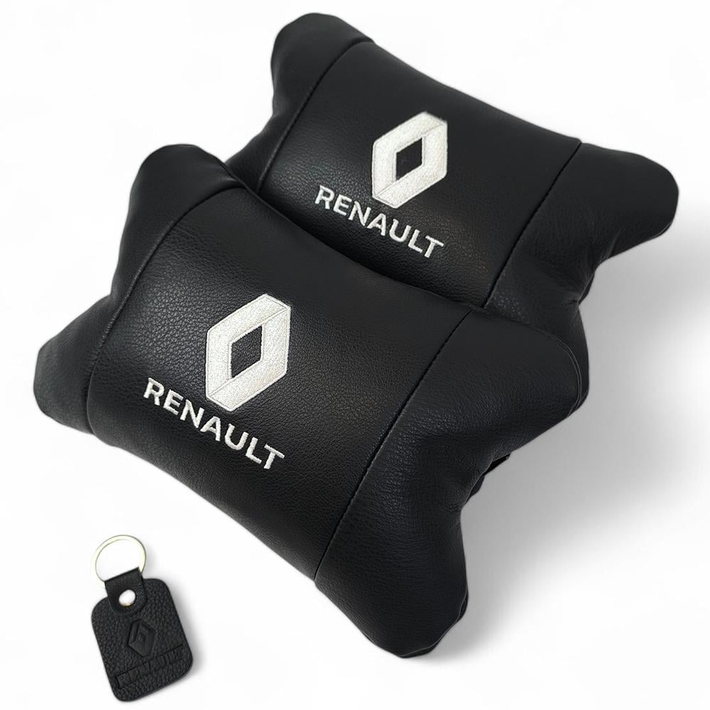 Набір подушок для авто Renault натуральна шкіра 2 шт.