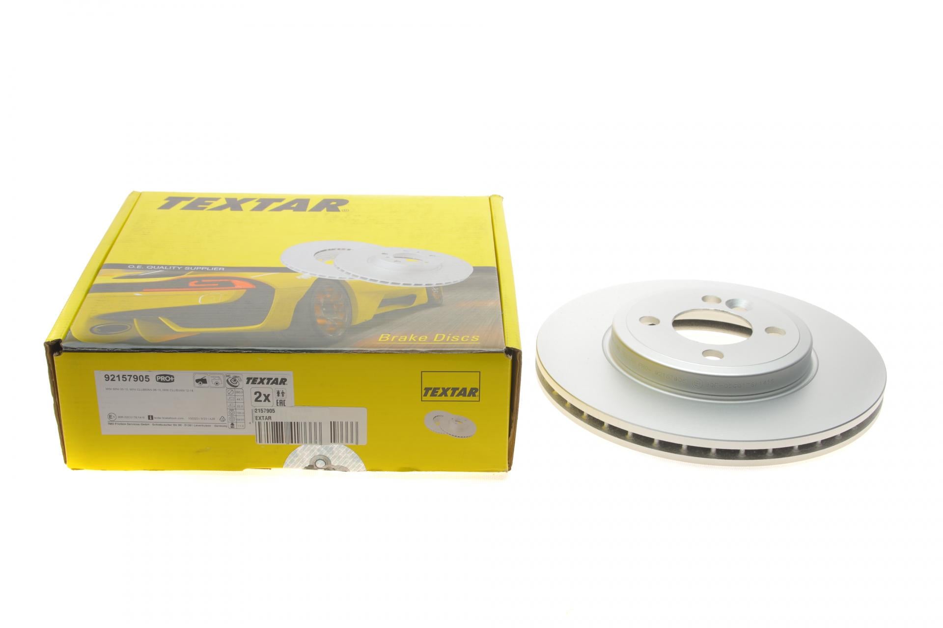Диск тормозной передний TEXTAR PRO+ для MINI Cooper 2 06-280x22 мм (92157905)