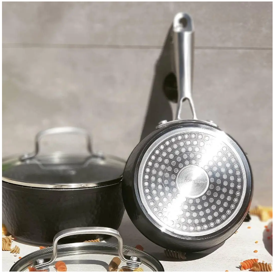 Ківш Edenberg EB-3673 з антипригарним мармуровим покриттям на 1,4 л з кришкою Чорний (3673) - фото 2 Ківш Edenberg EB-3673 з антипригарним мармуровим покриттям на 1,4 л з кришкою Чорний (3673) - фото 2