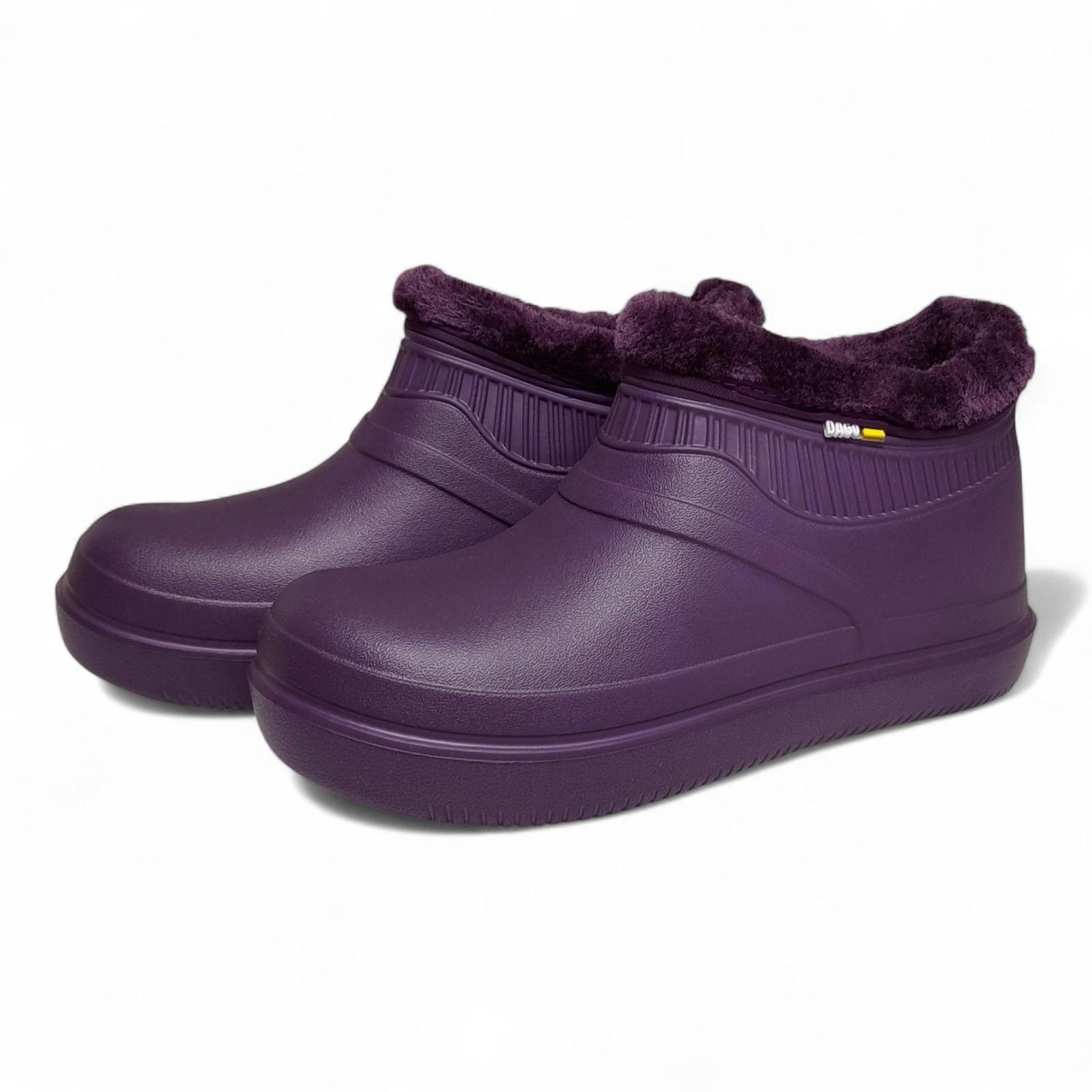Галоши женские высокие утепленные dagostyle с декоративным мехом р. 39 25,5 см Фиолетовый (2764531892) - фото 7 Галоши женские высокие утепленные dagostyle с декоративным мехом р. 39 25,5 см Фиолетовый (2764531892) - фото 7