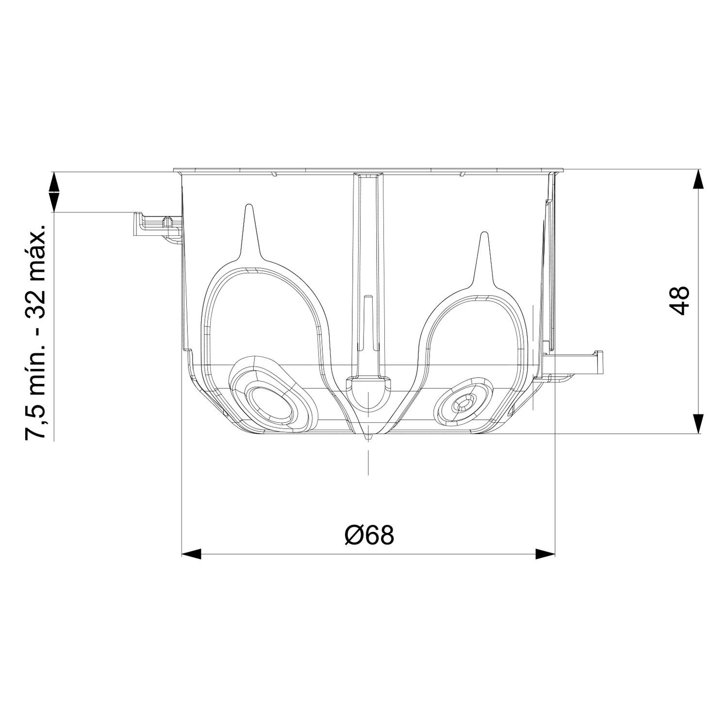 Установча коробка Domos IDE с винтами 139x68x48 мм (D70/2K) - фото 7