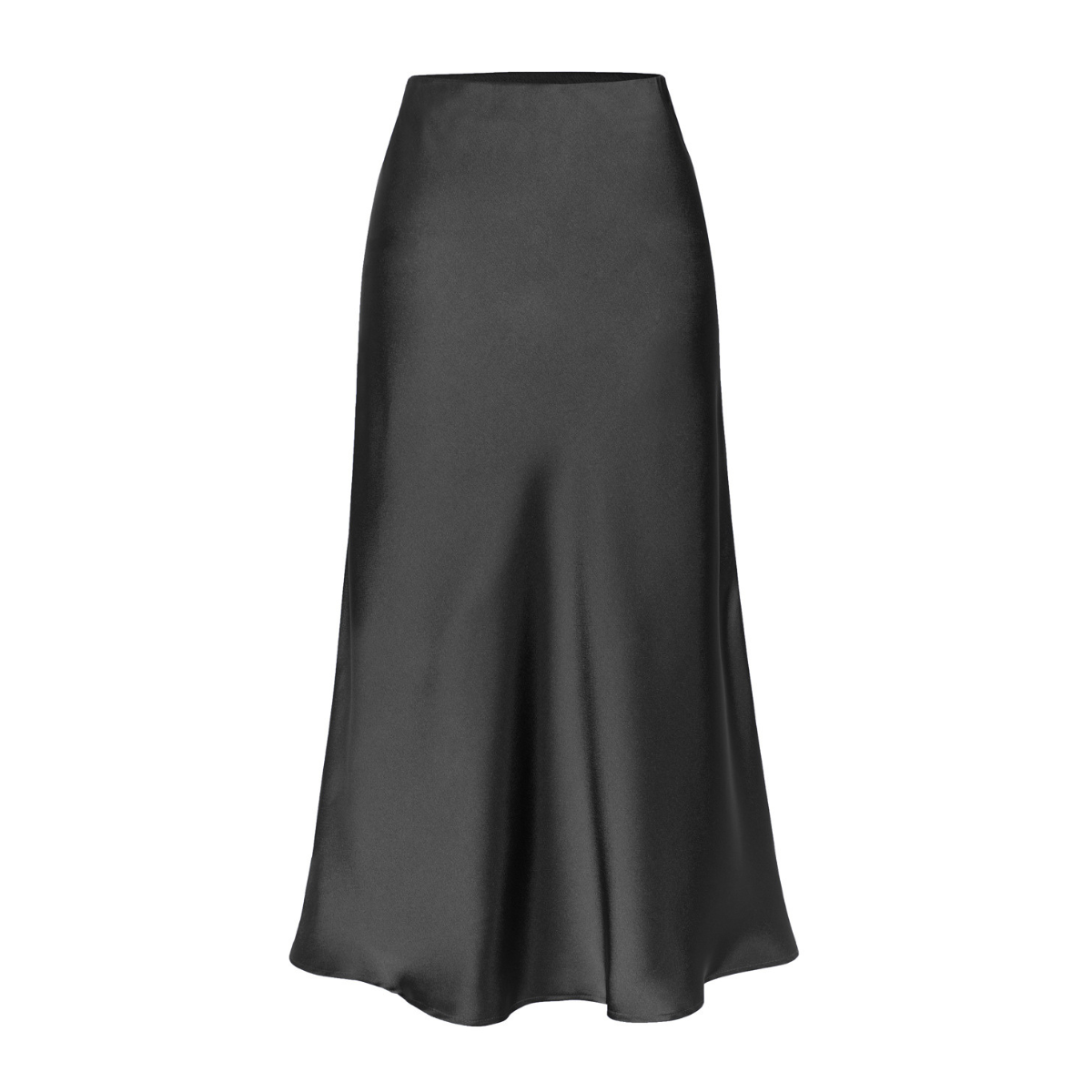Юбка атласная меди с высокой талией SkirtSoll S Черный (3569) Юбка атласная меди с высокой талией SkirtSoll S Черный (3569)