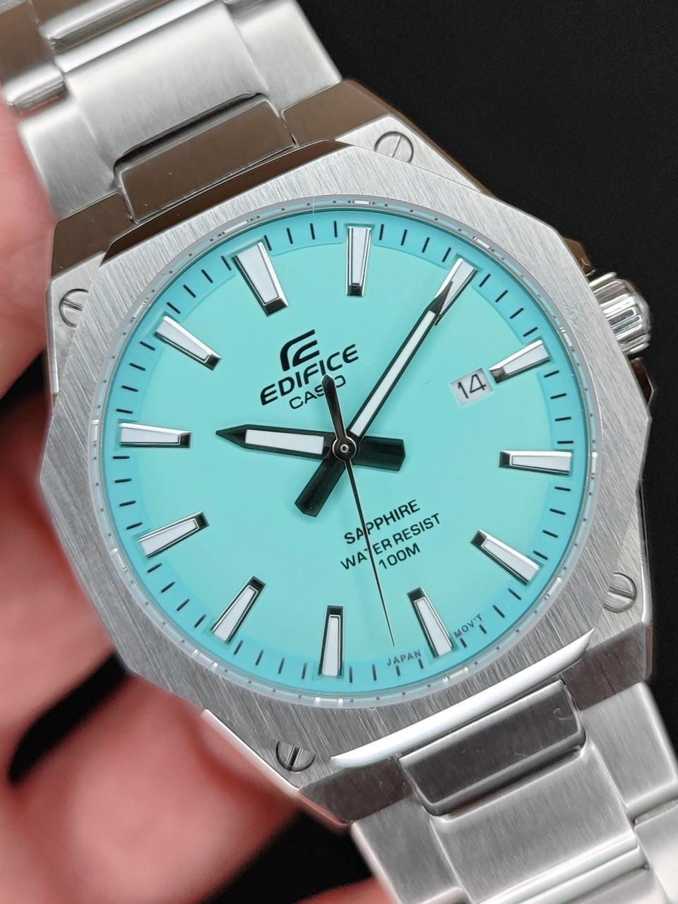 Наручные часы мужские Casio EFR-S108D-2B Edifice с сапфировым стеклом/стальным корпусом/водозащитой 100 м Синий (2733040082)