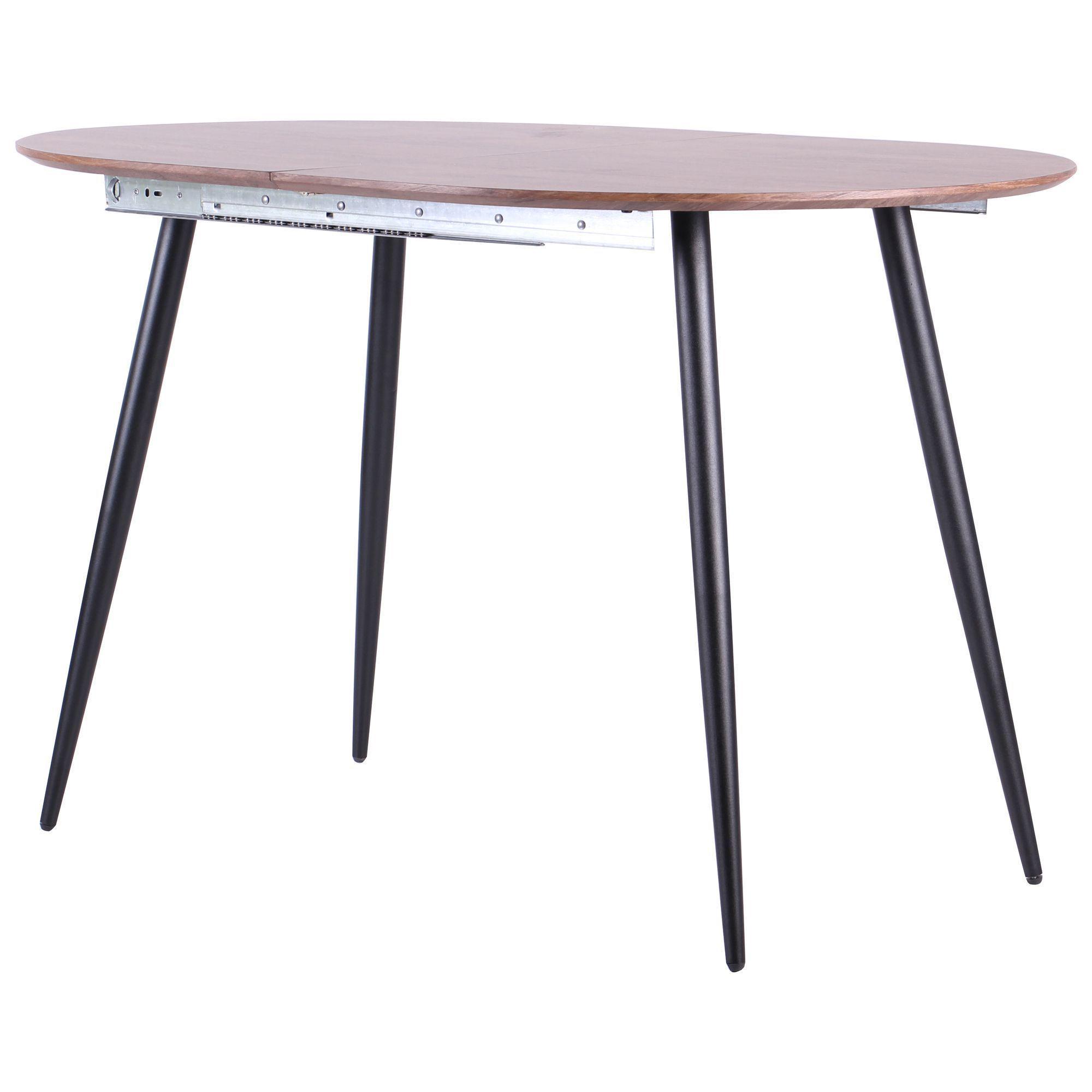 Стіл обідній AMF Nevada 770х1200+400х800 розкладний Чорний/Дуб - фото 3