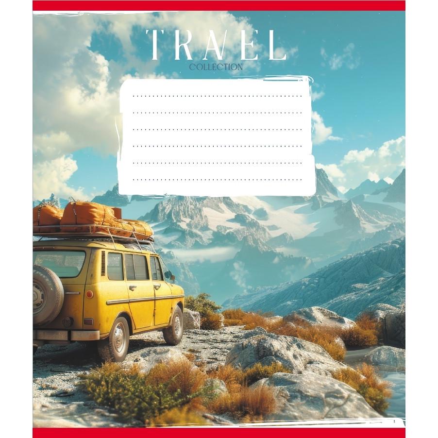 Тетрадь общая Школьник Путешествие на авто в клетку 36 листов (036-570083K-2)