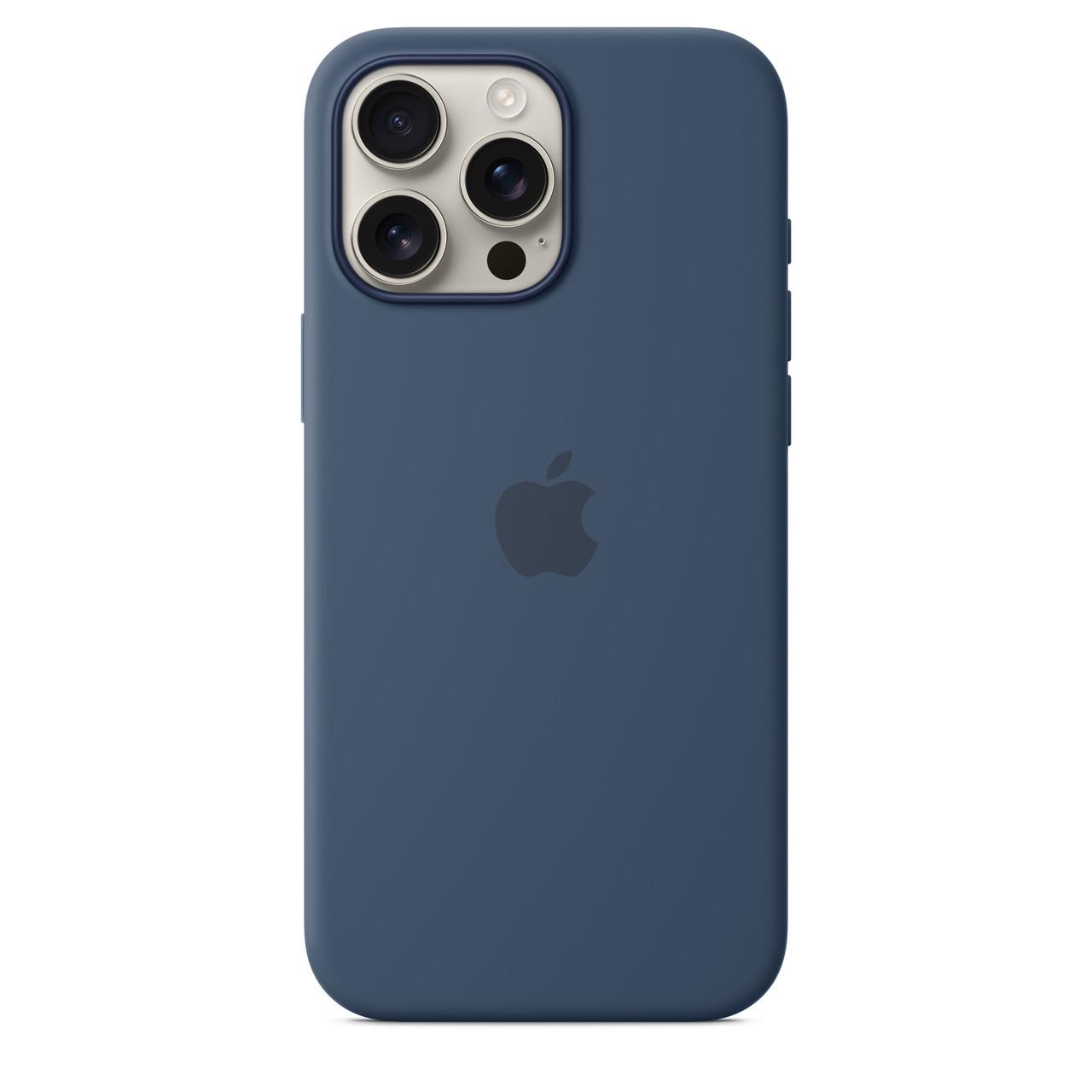 Чехол-накладка Apple Silicone Case with MagSafe for iPhone 16 Pro Max, Denim (HC)
