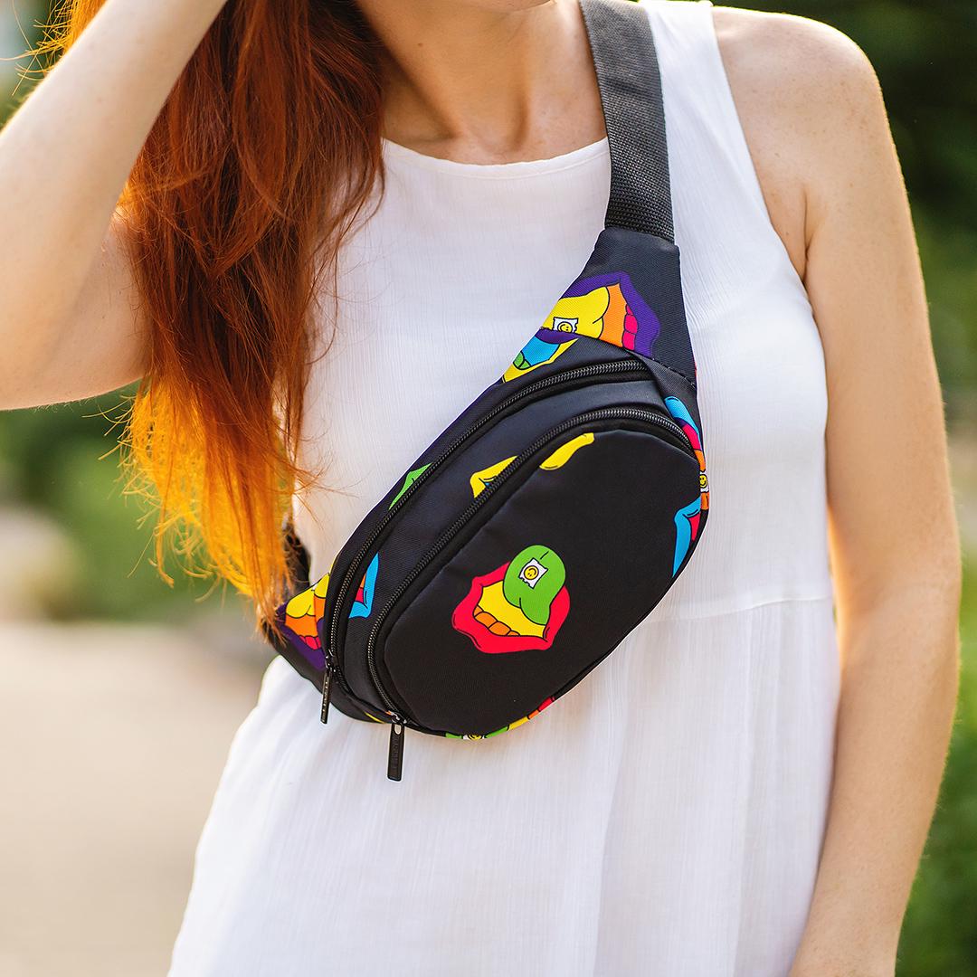 Поясная сумка-бананка детская с принтом рот (6549956) Поясная сумка-бананка детская с принтом рот (6549956)