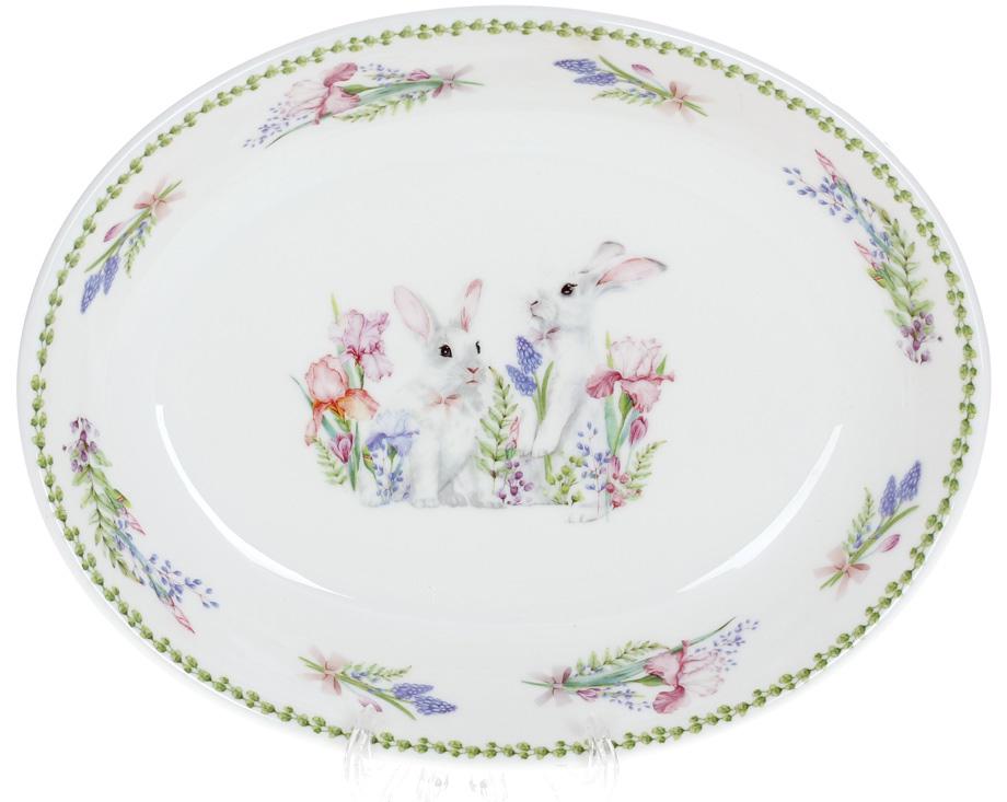 Блюдо овальное фарфоровое BonaDi Весенняя история 25 см (498-185)