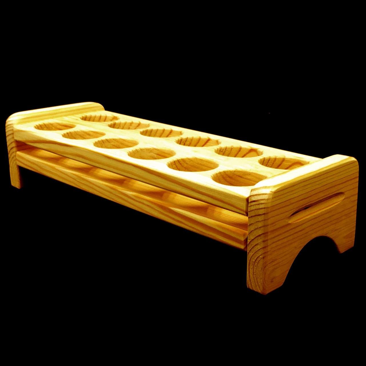 Подставка для рюмок из дерева Амадо 40 Карри (НБС-024003)