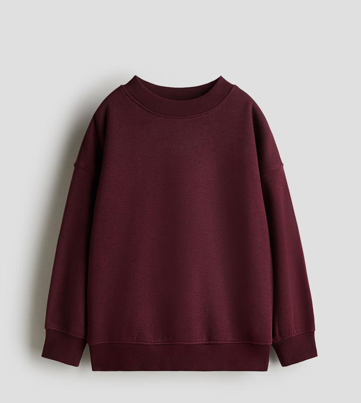 Свитшот детский утепленный H&M 110-116 см Бордовый (1418)
