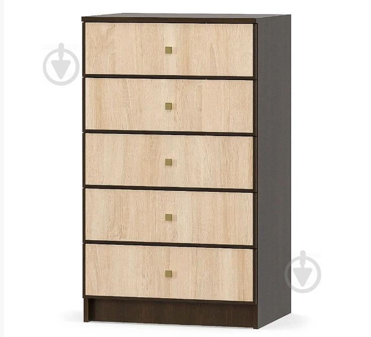 Комод Мебель Сервис 5Ш Фантазия Венге темный + дуб самоа (Son-1) Комод Мебель Сервис 5Ш Фантазия Венге темный + дуб самоа (Son-1)