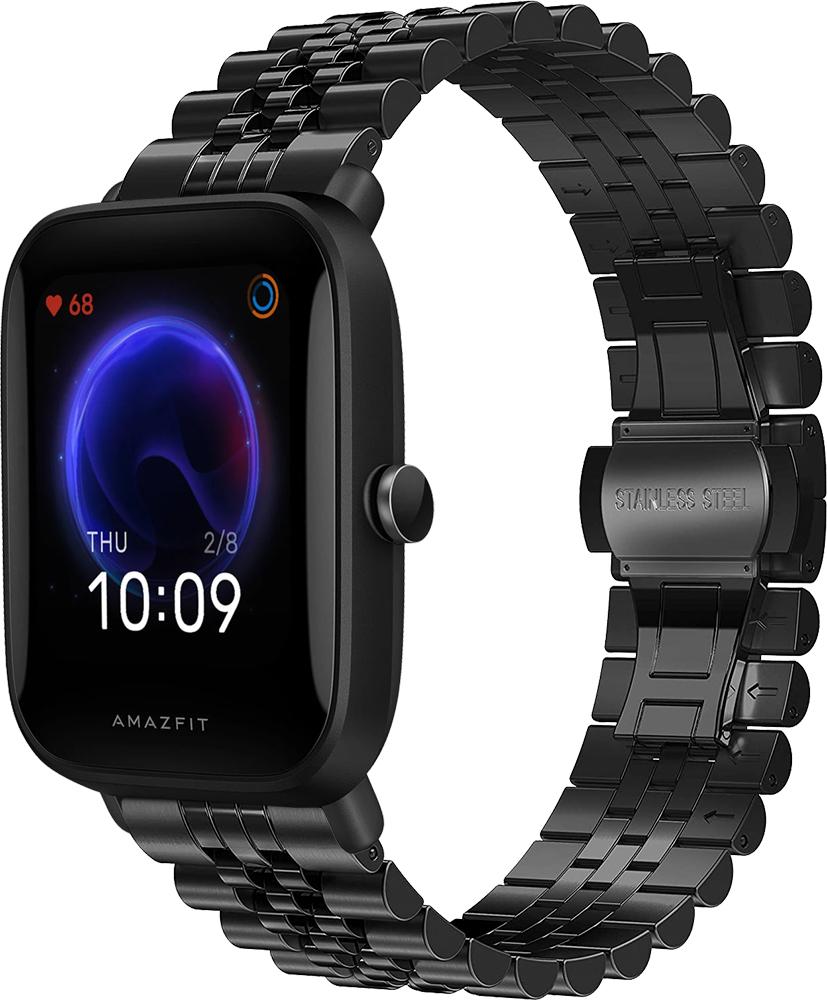 Браслет металлический Stech для Amazfit Bip U Black (26971-2B)