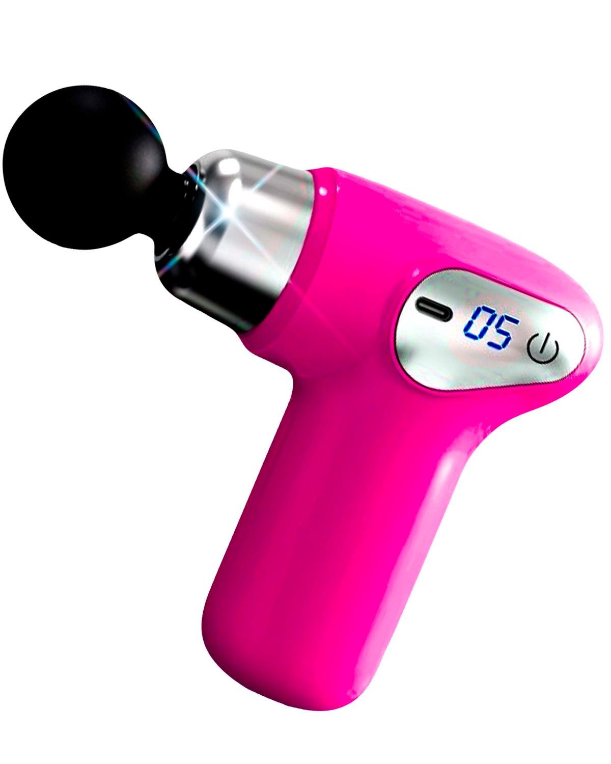 Електромасажер для тіла BRS з LED-дисплеєм Pink (552916998)