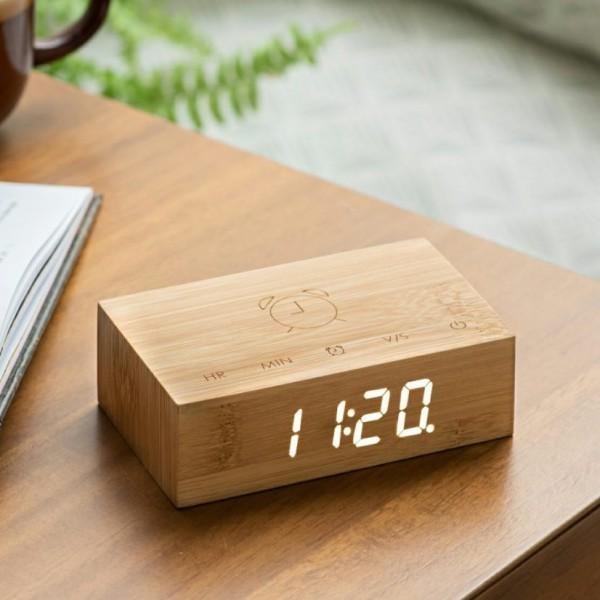 Смарт часы будильник Flip Бамбук (2373)