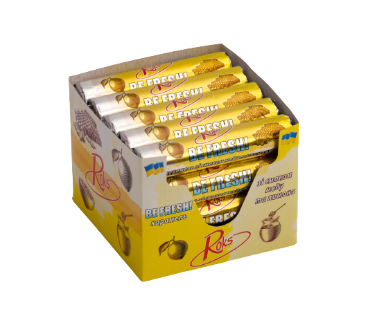 Леденцы ROKS BE FRESH! мед/лимон 30 г 20 шт. (300)