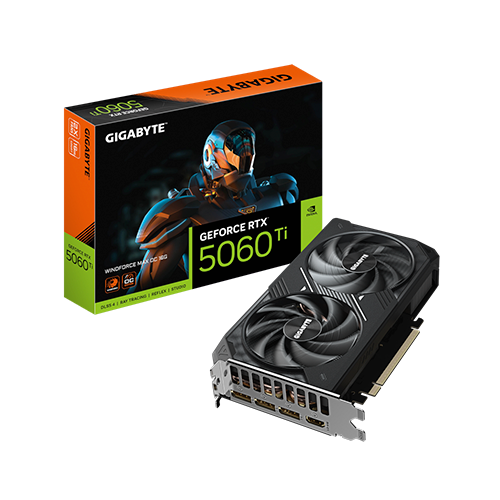 Відеокарта Gigabyte NVIDIA GeForce RTX 5060 Ti WINDFORCE MAX OC 16 Гб 28000 MHz Black (GV-N506TWF2MAX OC-16GD) - фото 5 Відеокарта Gigabyte NVIDIA GeForce RTX 5060 Ti WINDFORCE MAX OC 16 Гб 28000 MHz Black (GV-N506TWF2MAX OC-16GD) - фото 5
