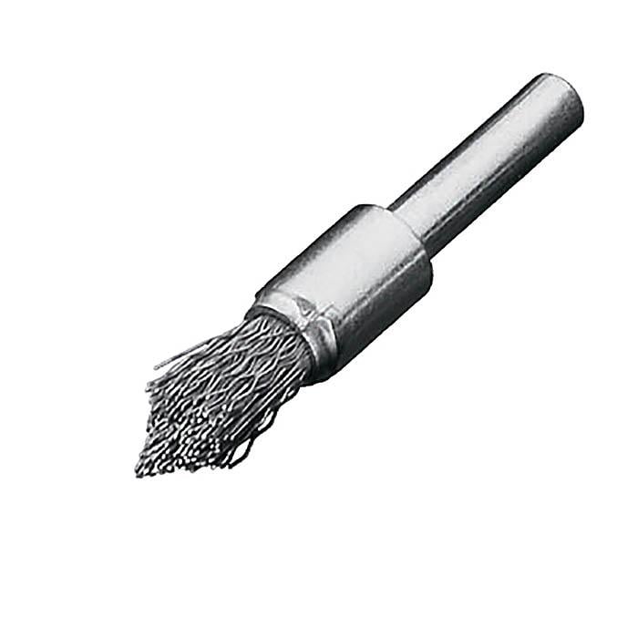 Щетка концевая Lessmann 12х20 мм хвостовик 6 мм стальная гофрированная проволока 0,30 мм 20000 об/мин заостренная 451162 (13735)