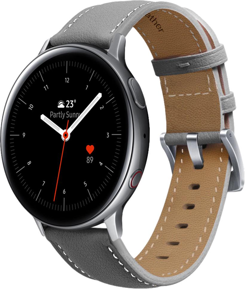 Ремешок кожаный Folsa для Galaxy Watch Active 2 40/44 мм Grey (31521-33)