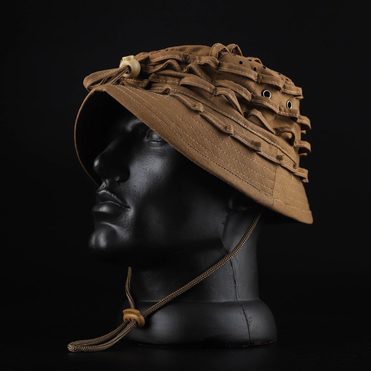 Панама военная рип-стоп FCT Design Хантер с фиксатором велкро р. 58 Койот - фото 10 Панама военная рип-стоп FCT Design Хантер с фиксатором велкро р. 58 Койот - фото 10