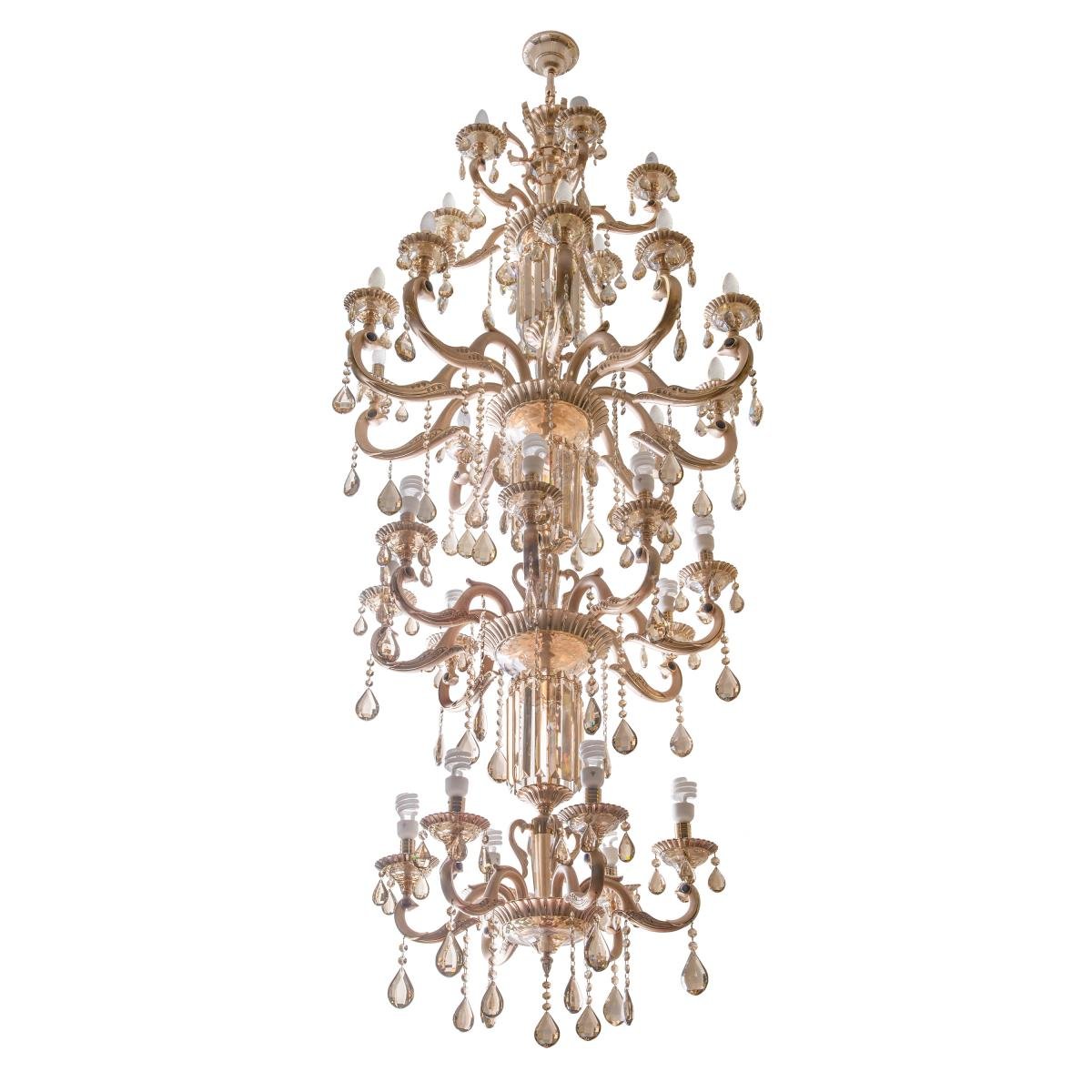 Люстра свеча подвесная прованс большая Brille BCL-368S/30 E14