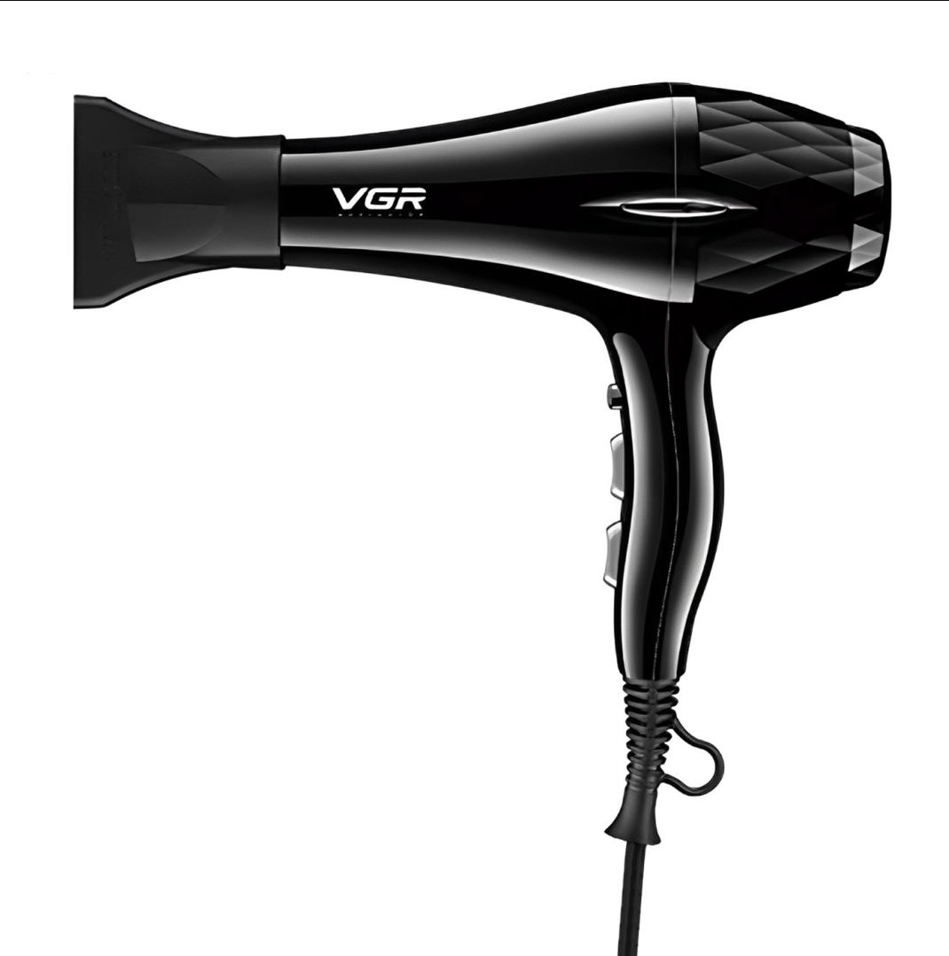 Фен для сушіння та укладання волосся VGR V-413 з двома насадками та 2 режимами температури 2200Вт