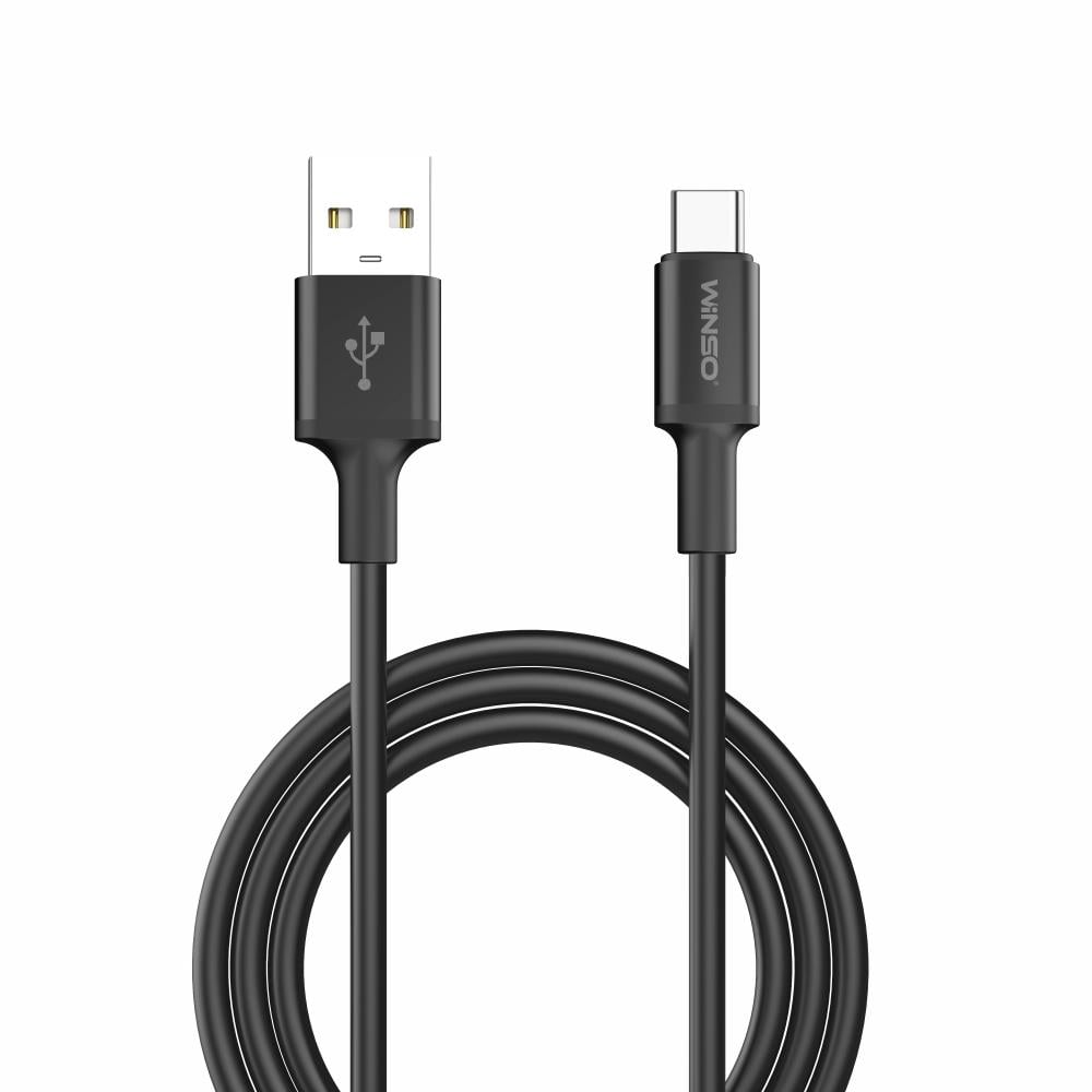 Кабель Winso Pro USB для Type-C TPE 1,2 м Черный (222123B)