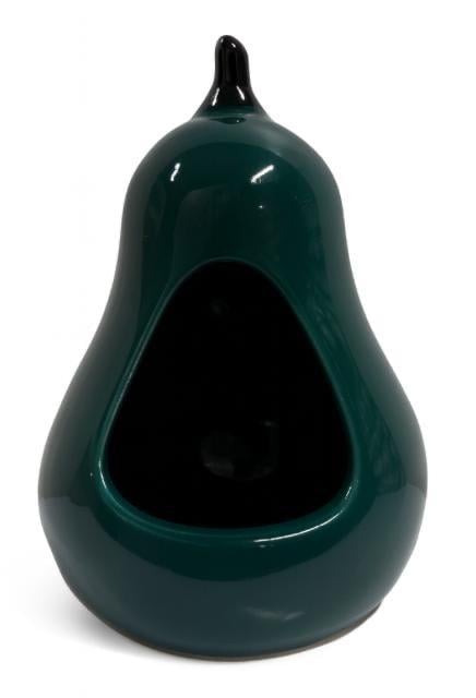 Купалка/миска керамическая для хомяков Mazceramics ручной работы груша 6х8х10 см Темно-зеленый