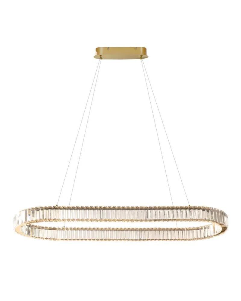 Люстра Azzardo AZ6711 Spark Oval LED 2x71W 3000-6000K IP20 Золотий (36318016)