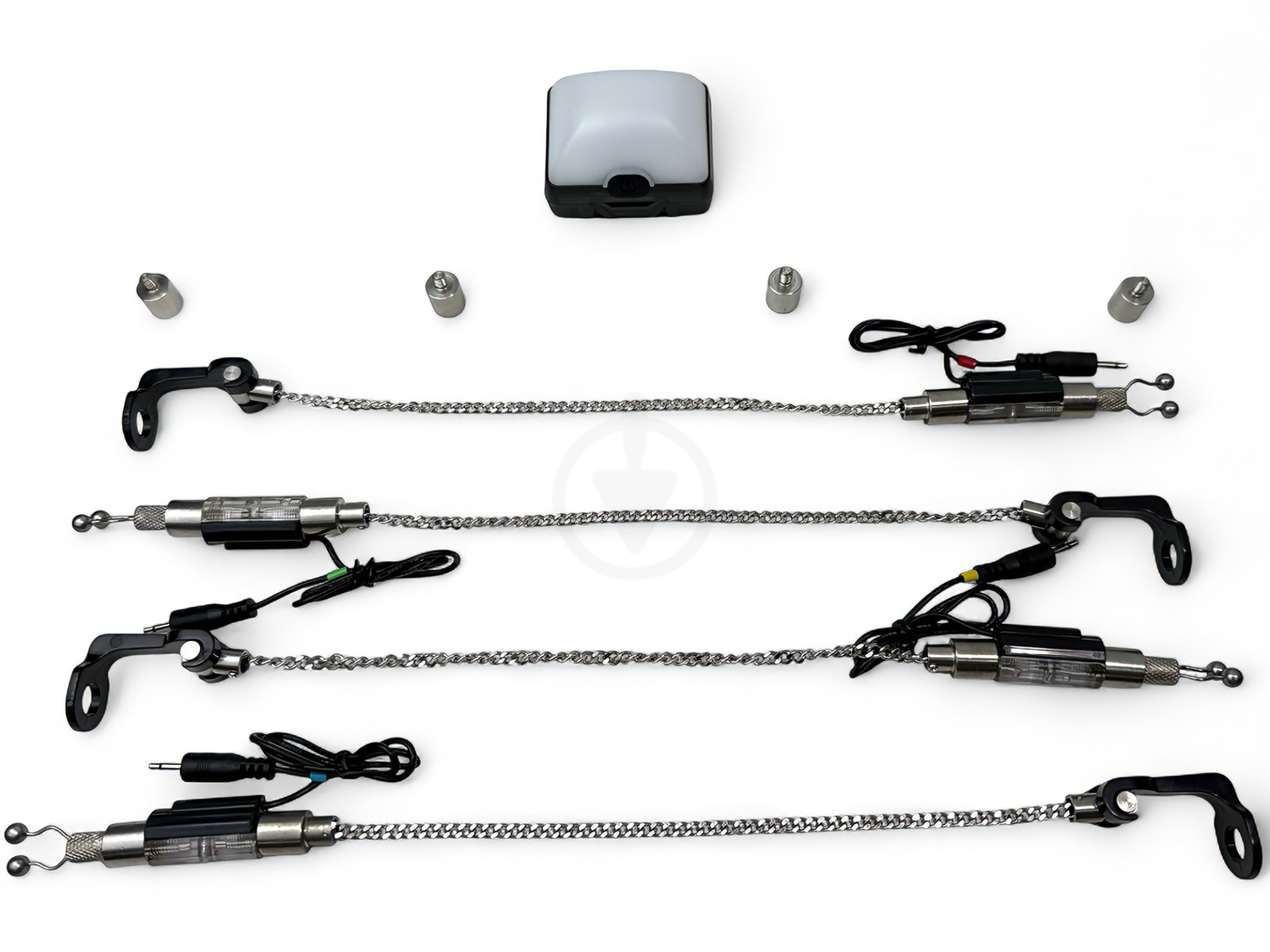 Карповые сигнализаторы поклевки с свингерами Hirisi набор 4/1 и лампа (B1203D) - фото 6