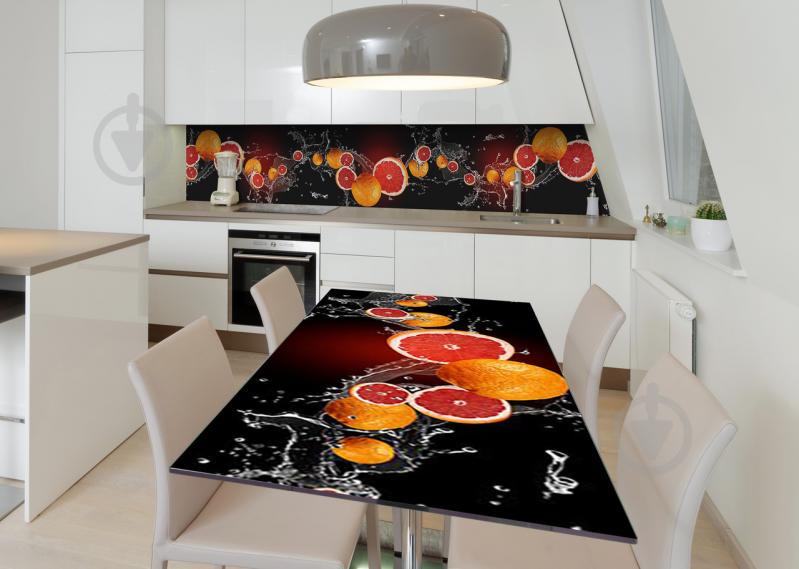 Наклейка 3Д виниловая на стол Zatarga «Грейпфрутовые брызги» 650х1200 мм (Z182539/1st)