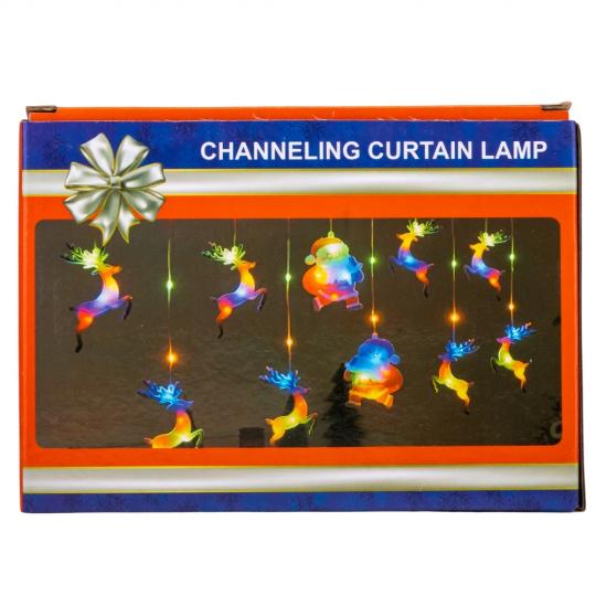 Гирлянда-штора светодиодная Счастливого Рождества 100 LED из ПВХ от электросети 3,3х0,8 м Разноцветный (150-81-9133-031) - фото 3 Гирлянда-штора светодиодная Счастливого Рождества 100 LED из ПВХ от электросети 3,3х0,8 м Разноцветный (150-81-9133-031) - фото 3