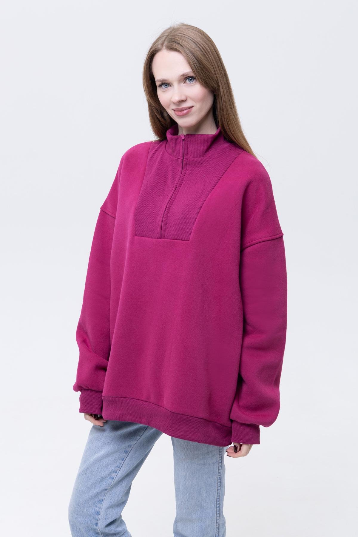 Свитшот женский ЦБ-00224069 р. 48 Фуксия (SKT000918900) - фото 3 Свитшот женский ЦБ-00224069 р. 48 Фуксия (SKT000918900) - фото 3