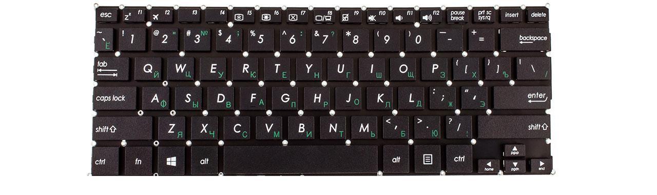 Клавиатура для ноутбука Asus E201/E201NAS матовая (0KNB0-1108RU00)
