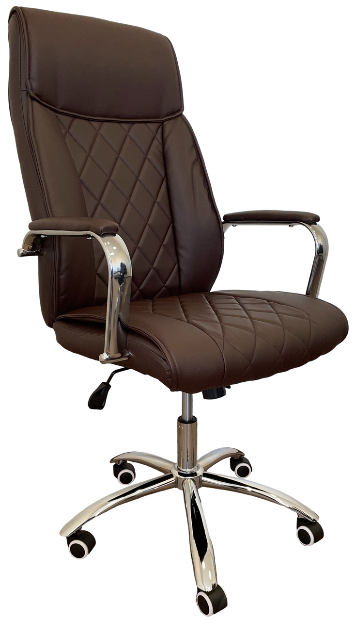 Кресло руководителя Техфорвард Дионис ANF эко-кожа крестовина хром Коричневый - фото 1 Кресло руководителя Техфорвард Дионис ANF эко-кожа крестовина хром Коричневый - фото 1