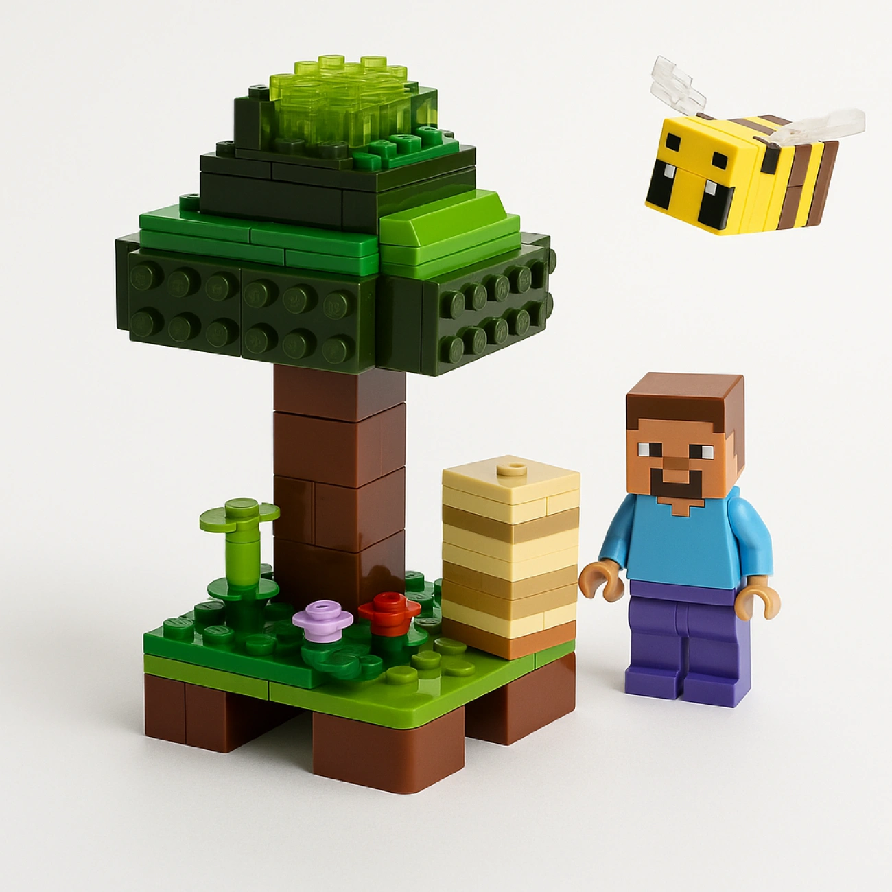 Конструктор детский Minecraft Дерево с ульем 90 дет. (29356643)