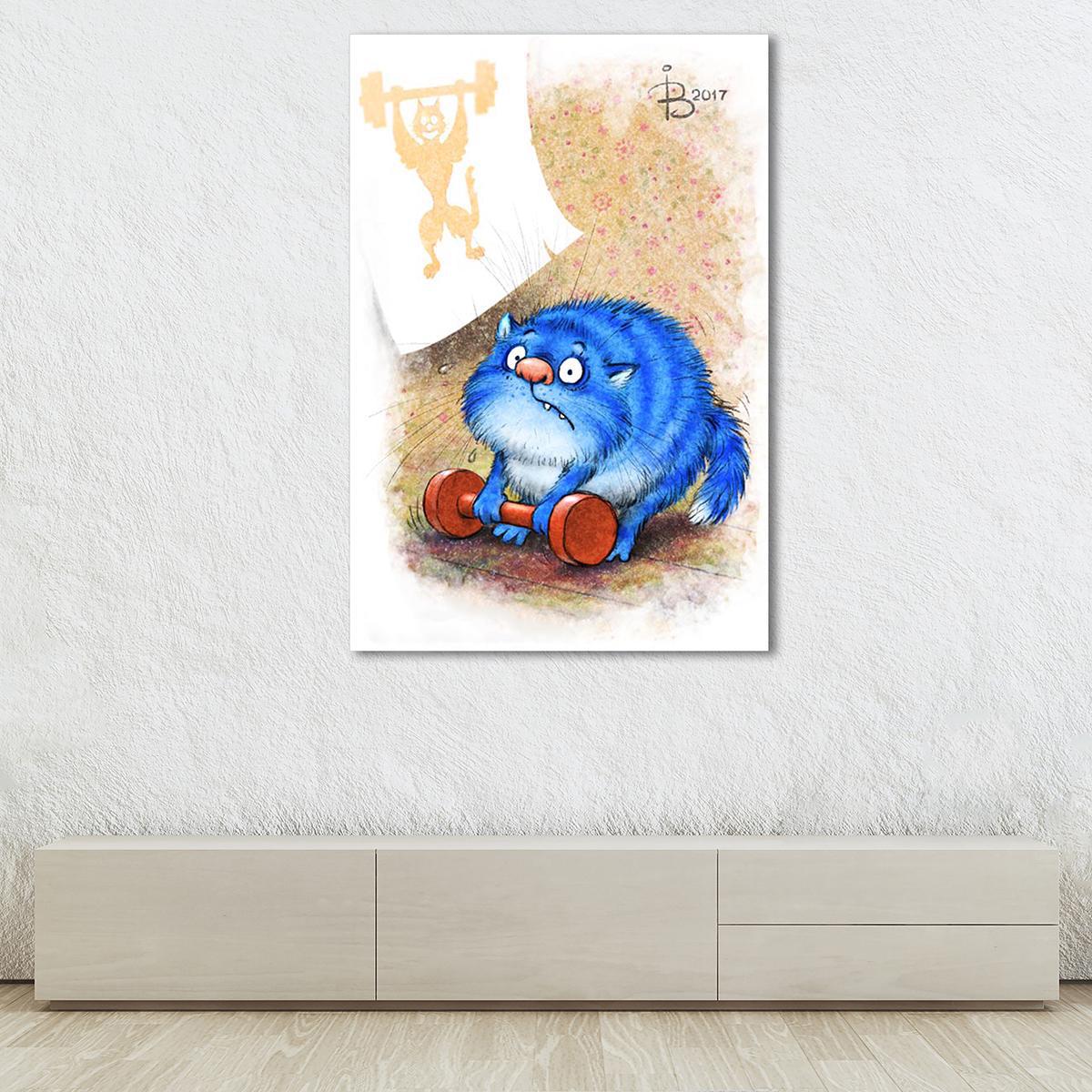 Модульная картина Фитнес (гантелька) 1 модуль 50x75 см