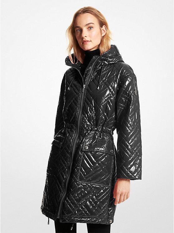 Куртка женская демисезонная Michael Kors Metallic Ciré Puffer XS Черный (2543350656)