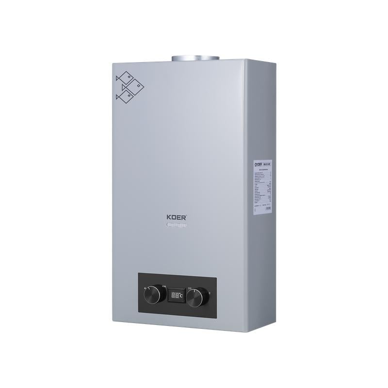Газовая колонка KOER KWH.G0110 GRAY дымоходная 10 л/мин Серый (KR5555)