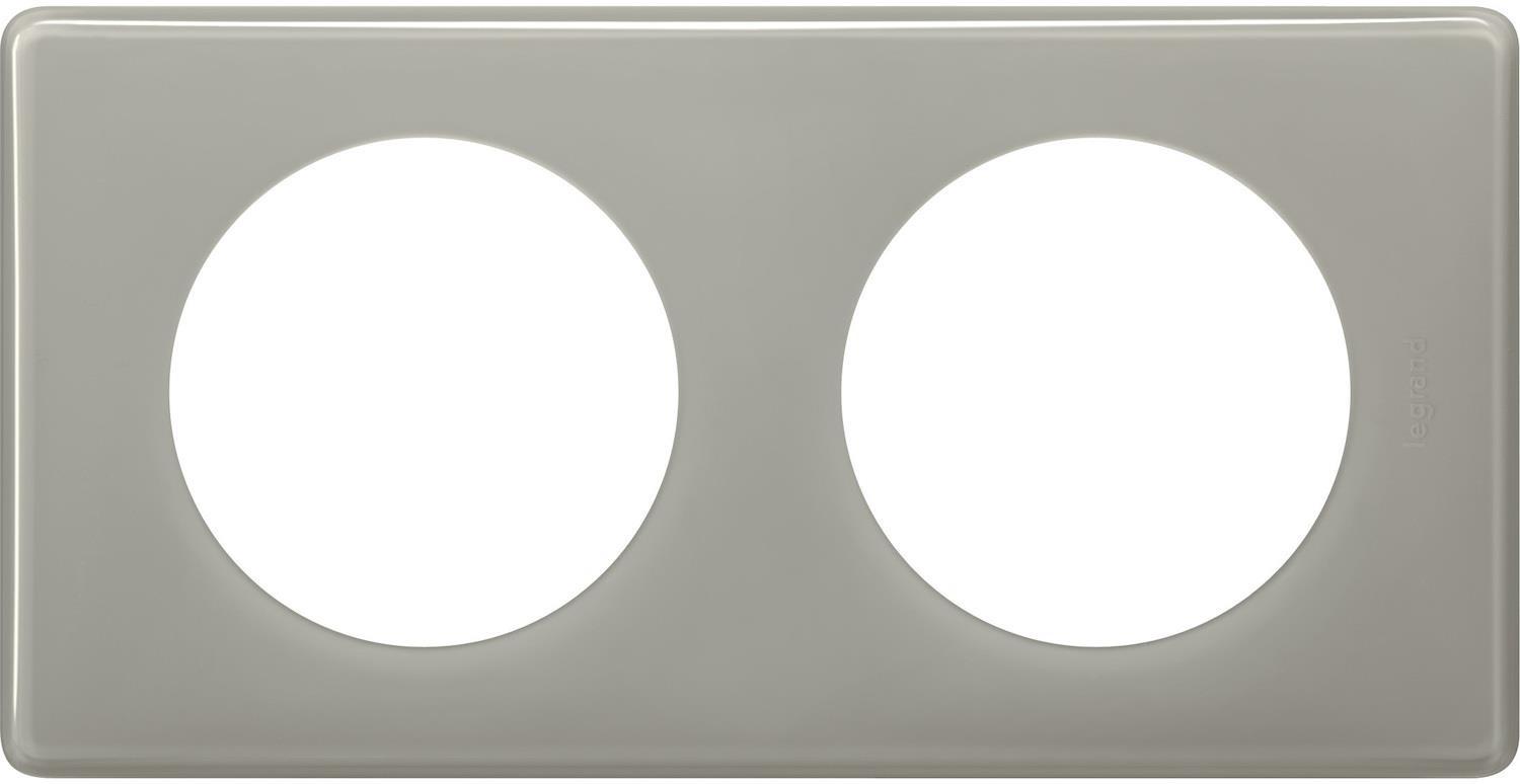 Рамка Legrand Celiane пластик 2 пости 8х16,1 см Сірий (066602)
