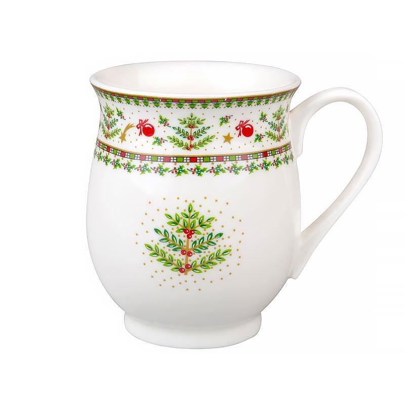 Чашка фарфоровая Lefard Merry christmas Ветка 300 мл (943-149)