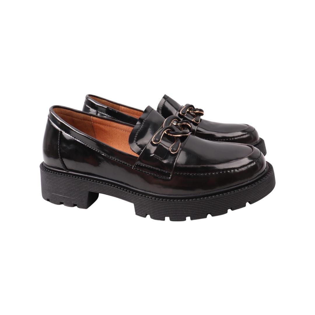 Туфли женские Erisses из кожи р. 35 Черный (928-21/22DTC)