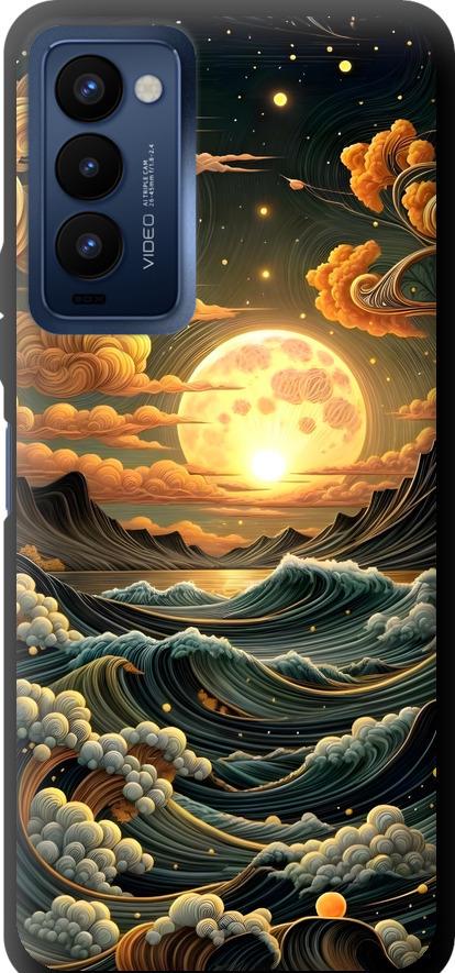 Чехол на Tecno Camon 18p CH7n Арт волны (6332b-2525-42517)