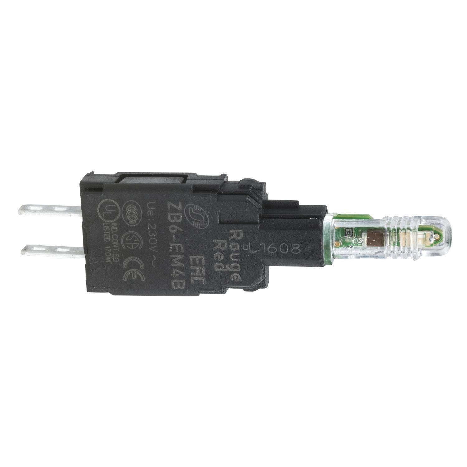 Модуль светодиодный Schneider Electric Harmony 240V AC LED красный фастон (ZB6EM4B) Модуль светодиодный Schneider Electric Harmony 240V AC LED красный фастон (ZB6EM4B)